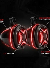 SSV Works Phase-4 V-Spec 5-Speaker 1650watt System w/ JVC Can-Am Maverick X3 2017-2024                                     - 240-X32-PHZ4V - Image 4