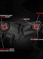 SSV Works Phase-5 V-Spec 6-Speaker 1650watt System w/ JVC Can-Am Maverick X3 2017-2024                                     - 240-X32-PHZ5V - Image 3