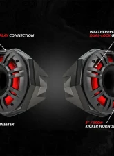 SSV Works Phase-6 K-Spec 6-Speaker 1650watt System w/ JVC Can-Am Maverick X3 2017-2024                                     - 240-X32-PHZ6V - Image 4