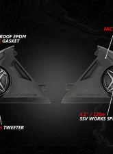SSV Works Phase 2 A-Spec 800 Watt 4-Speaker System Can-Am Maverick R 2024                                     - MAVR-PHZ2ATD - Image 3