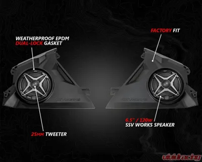 SSV Works Phase 2 A-Spec 800 Watt 4-Speaker System Can-Am Maverick R 2024 - MAVR-PHZ2ATD