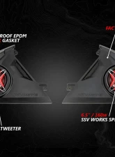 SSV Works Phase 3 V-Spec 1650 Watt 3-Speaker System Can-Am Maverick R 2024                                     - MAVR-PHZ3VTD - Image 2