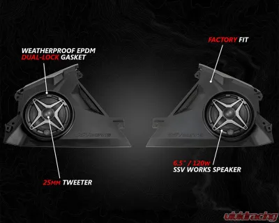 SSV Works Phase 4 A-Spec 800 Watt 5-Speaker System Can-Am Maverick R 2024 - MAVR-PHZ4ATD