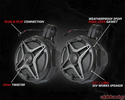 SSV Works Phase 4 A-Spec 800 Watt 5-Speaker System Can-Am Maverick R 2024 - MAVR-PHZ4ATD