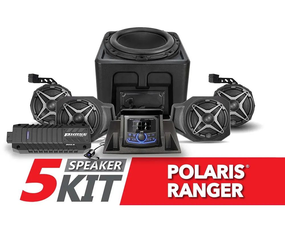 SSV Works A-Spec SSV Works 5-Speaker Audio System w/ JVC Polaris Ranger XP 1000 2018-2024 - RG4-Q5A1
