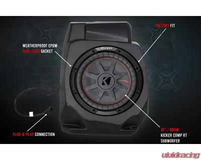 SSV Works Underdash 10" SSV V-Spec Subwoofer Enclosure Polaris RZR Pro 2020-2024 - RZ5-UD10V