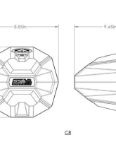 SSV Works Universal 8" Cage-Mount Speaker-Pods w/ 1.5" Clamp                                     - US2-C8U-150 - Image 6