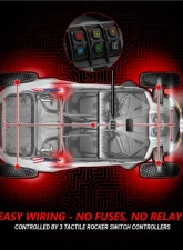 SSV Works Sierra6 6-Output 3-Rocker Electronic Accessory Smart Switcher Universal w/ 10ft Brain Power Cable Length                                     - 230-SW-RS6-10 - Image 7