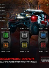 SSV Works Sierra6 6-Output 3-Rocker Electronic Accessory Smart Switcher Universal w/ 3ft Brain Power Cable Length                                     - 230-SW-RS6-3 - Image 3