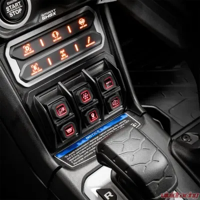 SSV Works Sierra6 6-Output 3-Rocker Electronic Accessory Smart Switcher Universal w/ 3ft Brain Power Cable Length - 230-SW-RS6-3