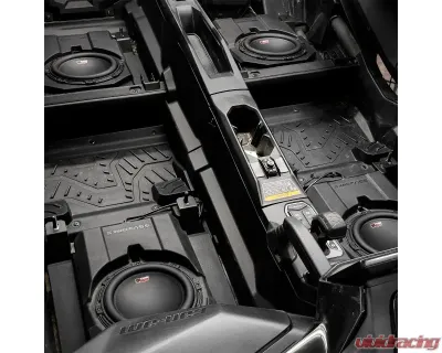SSV Works Rear-Seat Subwoofer Enclosure w/ Kicker Comp RT 850w 2ohm Subwoofer Can-Am Maverick R 4-Seater 2024-2026 - 250-MAVR-BS10K
