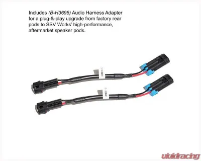 SSV Works Rear 6.5" Hump Speaker Pods - 250-RZ6-B65U