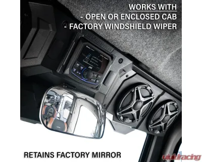 SSV Works Plug-&-Play 4-Speaker Overhead Sound Bar with JVC MR305 Bluetooth Can-Am Defender HD10 | HD11 2018-2026 - 250-WP-DF4A