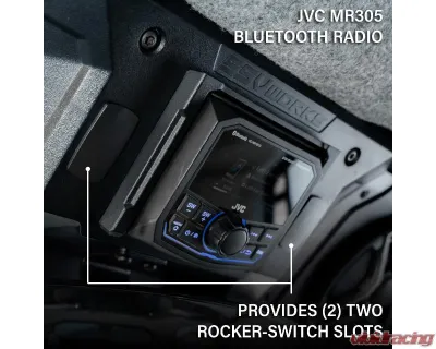 SSV Works Plug-&-Play 4-Speaker Overhead Sound Bar with JVC MR305 Bluetooth Can-Am Defender HD10 | HD11 2018-2026 - 250-WP-DF4A