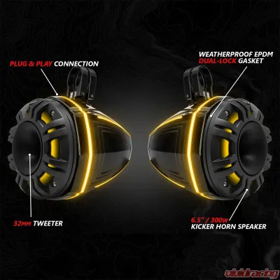 SSV Works Phase-6 K-Spec 6-Speaker 1650watt System w/JVC Can-Am X3 2017-2026 - 240-X32-PHZ6KL