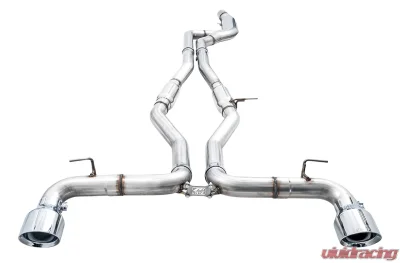 AWE Resonated Track Edition Exhaust for A90 Supra - 5" Chrome Silver Tips Toyota GR Supra 2020-2024 - 3015-32116