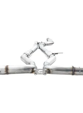 AWE Resonated Track Edition Exhaust for A90 Supra - 5" Chrome Silver Tips Toyota GR Supra 2020-2024                                     - 3015-32116 - Image 3