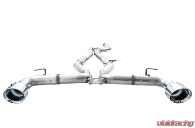 AWE Resonated Track Edition Exhaust for A90 Supra - 5" Chrome Silver Tips Toyota GR Supra 2020-2024 - 3015-32116