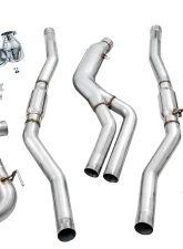 AWE Resonated Track Edition Exhaust for A90 Supra - 5" Chrome Silver Tips Toyota GR Supra 2020-2024                                     - 3015-32116 - Image 5