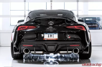 AWE Resonated Touring Edition Exhaust for A90 Supra - 5" Chrome Silver Tips Toyota GR Supra 2020-2024 - 3015-32118