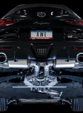 AWE Resonated Touring Edition Exhaust for A90 Supra - 5" Chrome Silver Tips Toyota GR Supra 2020-2024                                     - 3015-32118 - Image 4