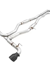 AWE Resonated Track Edition Exhaust for A90 Supra - 5" Diamond Black Tips Toyota GR Supra 2020-2024                                     - 3015-33130 - Image 2