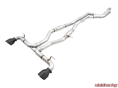 AWE Resonated Track Edition Exhaust for A90 Supra - 5" Diamond Black Tips Toyota GR Supra 2020-2024 - 3015-33130