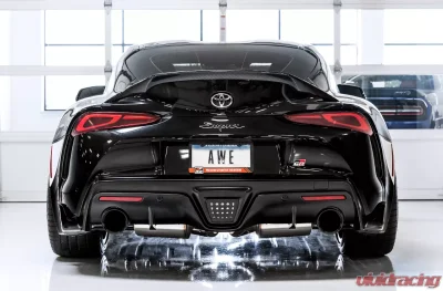 AWE Resonated Touring Edition Exhaust for A90 Supra - 5" Diamond Black Tips Toyota GR Supra 2020-2024 - 3015-33132