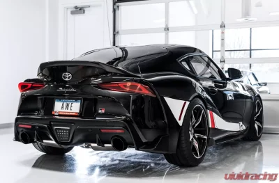 AWE Resonated Touring Edition Exhaust for A90 Supra - 5" Diamond Black Tips Toyota GR Supra 2020-2024 - 3015-33132