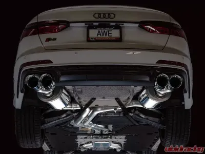 AWE Tuning Touring Edition Exhaust | 3" Diameter | 4.5" Quad Chrome Silver Tips Audi S7 Sportback 2020-2024|Audi S6 2020-2024 - 3015-42103