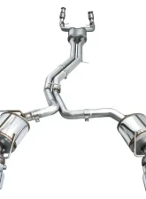 AWE Tuning Touring Edition Exhaust | 3" Diameter | 4.5" Quad Chrome Silver Tips Audi S7 Sportback 2020-2024|Audi S6 2020-2024                                     - 3015-42103 - Image 3