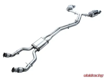AWE Tuning Touring Edition Exhaust | 3" Diameter | 4.5" Quad Chrome Silver Tips Audi S7 Sportback 2020-2024|Audi S6 2020-2024 - 3015-42103