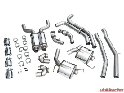 AWE Tuning Touring Edition Exhaust | 3" Diameter | 4.5" Quad Chrome Silver Tips Audi S7 Sportback 2020-2024|Audi S6 2020-2024 - 3015-42103