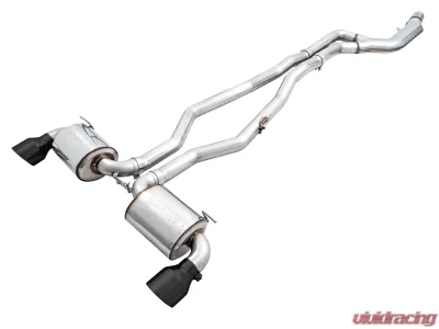 AWE Non-Resonated Touring Edition Exhaust for A90 Supra - 5" Diamond Black Tips Toyota GR Supra 2020-2024 - 3020-33072