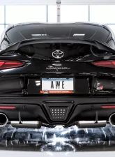 AWE Non-Resonated Touring Edition Exhaust for A90 Supra - 5" Diamond Black Tips Toyota GR Supra 2020-2024                                     - 3020-33072 - Image 3