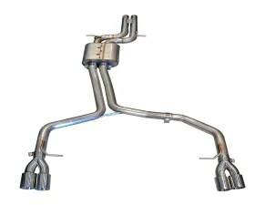 AWE Track Edition Exhaust for Audi B8 S4 3.0T - Chrome Silver Tips (90mm) Audi S4 2010-2016