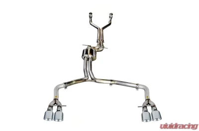 AWE Track Edition Exhaust for Audi C7 S7 4.0T - Chrome Silver Tips Audi S7 2013-2018 - 3020-42044