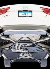 AWE Track Edition Exhaust for Audi C7 S7 4.0T - Chrome Silver Tips Audi S7 2013-2018                                     - 3020-42044 - Image 2