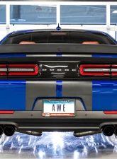 AWE Touring Edition Exhaust for 17+ Challenger 5.7 - Diamond Black Quad Tips Dodge Challenger R/T|T/A 2017-2023                                     - 3020-43084 - Image 2