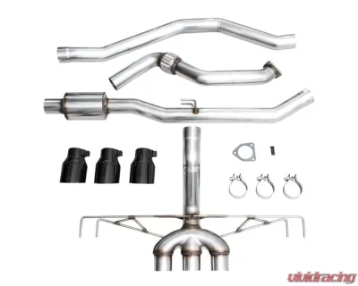 AWE Track Edition Exhaust for FL5 Civic Type R - Triple Diamond Black Tips Honda Civic Type R 2023-2024 - 3020-53287