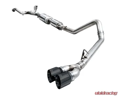 AWE Tuning 0FG Exhaust Dual Diamond Black Tips Toyota Tundra 2022-2025 - 3015-33063