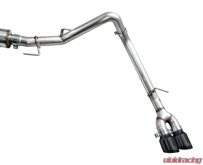AWE Tuning 0FG Exhaust Dual Diamond Black Tips Toyota Tundra 2022-2025 - 3015-33063