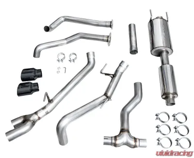 AWE Tuning 0FG Exhaust Dual Diamond Black Tips Toyota Tundra 2022-2025 - 3015-33063