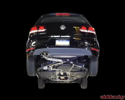 AWE Tuning Performance Cat Back Exhaust | 2.5" Diameter | 3.14" Dual Chrome Silver Tips Volkswagen Rabbit S 2006-2009|Volkswagen Golf 2010-2013 - 3010-22020