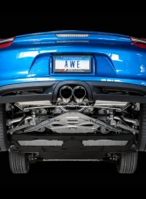 AWE Tuning Performance Exhaust | 2.5" Diameter | 4" Dual Chrome Silver Tips Porsche Boxster 2013-2016|Porsche Cayman 2014-2016                                     - 3010-32020 - Image 2