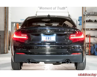 AWE Tuning Touring Edition Axle-back Exhaust | 3" Diameter | 3.54" Dual Chrome Silver Tips BMW M235i 2014-2016|BMW M235i xDrive 2015-2016|BMW M240i 2017-2021|BMW M240i xDrive 2017-2021 - 3010-32028