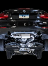 AWE Tuning Touring Edition Axle-back Exhaust | 3" Diameter | 3.54" Dual Chrome Silver Tips BMW M235i 2014-2016|BMW M235i xDrive 2015-2016|BMW M240i 2017-2021|BMW M240i xDrive 2017-2021                                     - 3010-32028 - Image 3