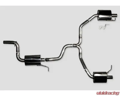 AWE Tuning Touring Edition Exhaust | 2.5" Diameter | 4" Dual Outlet Diamond Black Tips Volkswagen CC Sport 2009-2017 - 3010-33022