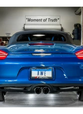 AWE Tuning Performance Exhaust | 2.5" Diameter | 4" Dual Diamond Black Tips Porsche Boxster 2013-2016|Porsche Cayman 2014-2016                                     - 3010-33024 - Image 4