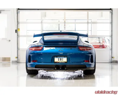 AWE Tuning Center Muffler Delete | 3" Diameter | Diamond Black Tips Porsche 911 GT3 2010-2011 - 3010-33044